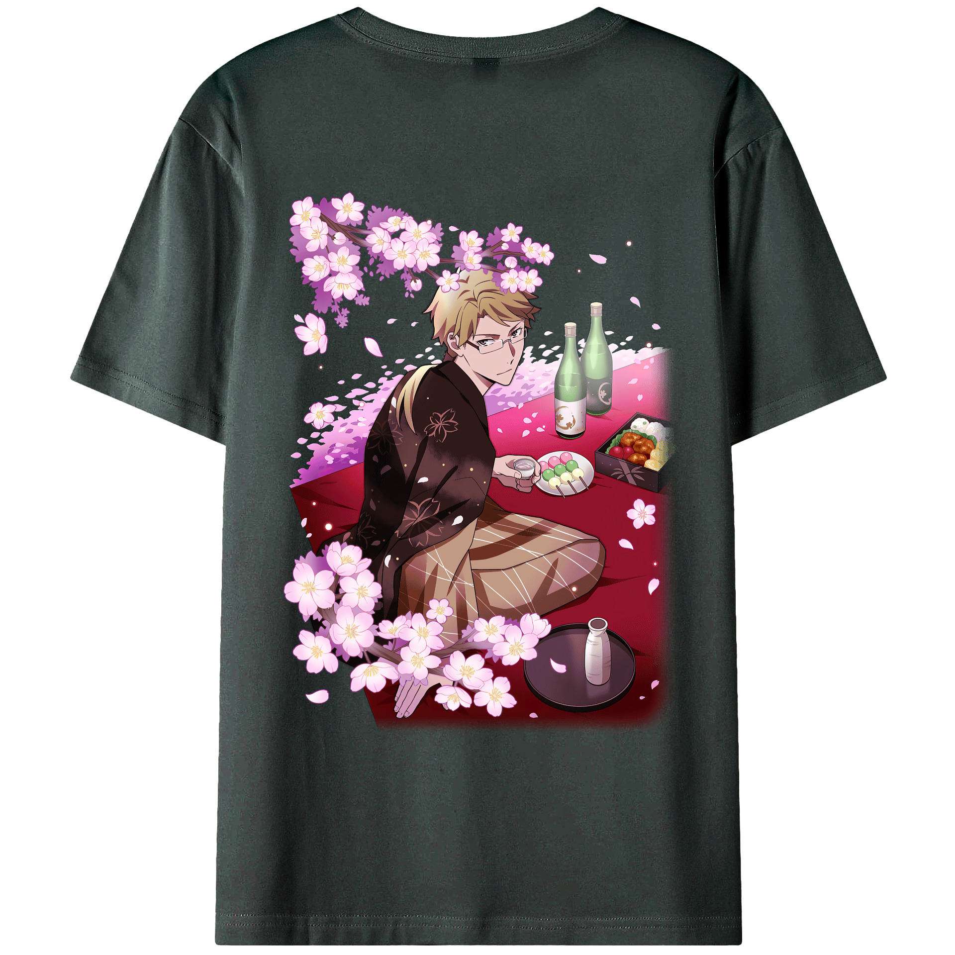 （画像用） 文豪ストレイドッグス Bungo Stray Dogs 綿100％ メンズ半袖Tシャツ（バックプリント） 通気性